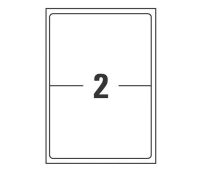 Etichette adesive coprenti BlockOut in carta permanenti 199,6 x 143,5 mm 2 etichette per foglio 25 fogli bianco Avery L4611 - 21869 - 1