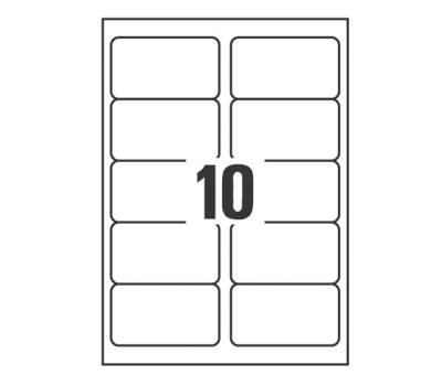 Etichette adesive coprenti BlockOut in carta permanenti 99,1 x 57 mm 10 etichette per foglio 25 fogli bianco Avery L4612- 21909 - 1