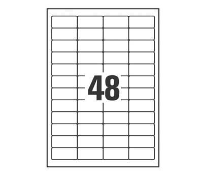 Etichette adesive coprenti BlockOut - carta - permanenti - 45,7 x 21,2 mm - 48 etichette per foglio - 25 fogli - bianco - Avery - L4614-25 - 5014702139956 - DMwebShop - 1