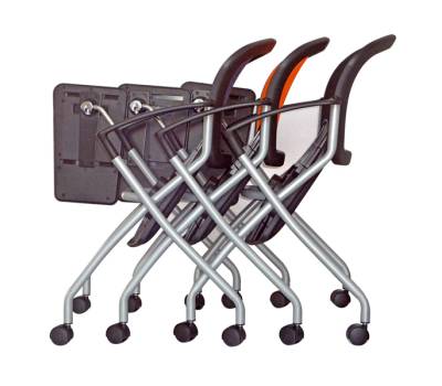 Seduta conferenza Phoenix - con tavoletta - nero - Serena Group - B203N - 8032937537979 - DMwebShop - 1