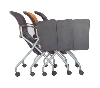 Seduta conferenza Phoenix - con tavoletta - nero - Serena Group - B203N - 8032937537979 - DMwebShop - 2