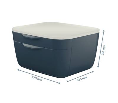 Cassettiera Cosy - 2 scomparti - grigio - Leitz - 53570089 - 4002432124770 - DMwebShop - 2