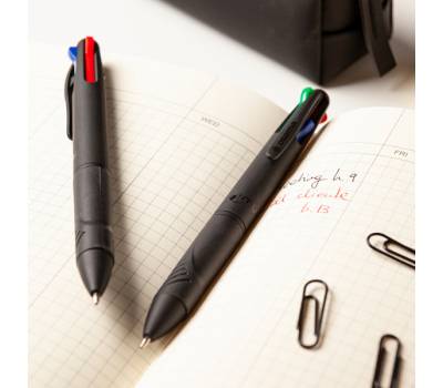 Astuccio penne a sfera All Black - punta 1 mm - 4 colori - conf. 6 pezzi - Osama - OW 84005713 - 8059484005713 - DMwebShop - 4