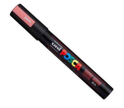 Marcatore Uni Posca PC5M - con coperchio argento - punta media - colori assortiti - gift box 18 pezzi - Uni Mitsubishi - M 84008608 - 8059484008608 - DMwebShop - 5