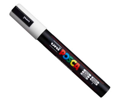 Marcatore Uni Posca PC5M - con coperchio verde - punta media - colori assortiti - gift box 18 pezzi - Uni Mitsubishi - M 84008578 - 8059484008578 - DMwebShop - 8
