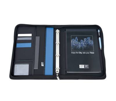 Portablocco Porter - con manici - tessuto - nero - A4 - City Time - 249-N - 8002787002491 - DMwebShop - 1
