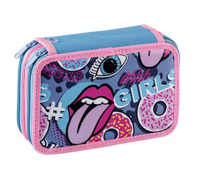 Astuccio 3 Zip Fantasy - 13 x 20 x7,5 cm - colori assortiti - conf. 12 pezzi - Favorit - 400184015 - 8006779051047 - DMwebShop - 1