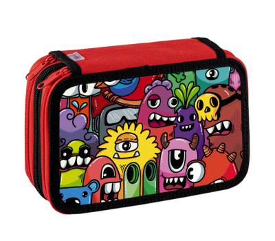 Astuccio 3 Zip Fantasy - 13 x 20 x7,5 cm - colori assortiti - conf. 12 pezzi - Favorit - 400184015 - 8006779051047 - DMwebShop - 4