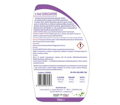 Sgrassatore Ebiol - trigger 750 ml - bergamotto - Livrex - LX0302 - 8053736061397 - DMwebShop - 2