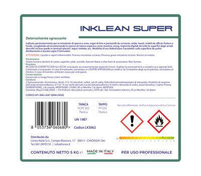 Detergente sgrassatore Inklean Super - menta - 5 kg - Livrex - LX3062 - 8053736060680 - DMwebShop - 2