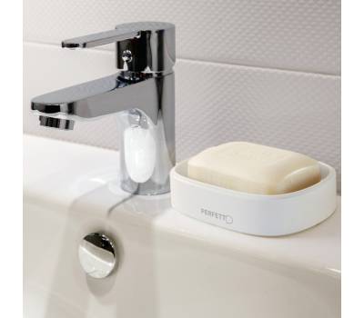 Portasapone Pronto Bagno - 12,5 x 8 x 2,5 cm - PPL - bianco - Perfetto - 12515 - 8052474125156 - DMwebShop - 1