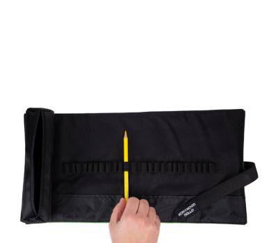 Astuccio arrotolabile Roller - con astuccio zip interno - 24 scomparti - 7,5 x 21,5 cm - tessuto - nero - Koh.i.noor - DJTB-24 - 8032173017808 - DMwebShop - 1