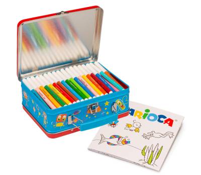 Valigetta in latta Color Kit - 100 pennarelli e album da colorare - Carioca - 42500 - 8003511425005 - DMwebShop - 1