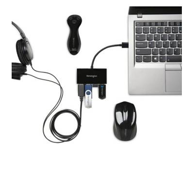 Hub 4 porte USB 3.0 UH4000 - nero - Kensington - K39121EU - 5028252591508 - DMwebShop - 3