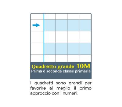 Maxiquaderno Didattico One Color - A4 - 10 mm - 100 gr - 18 + 1 fogli - conf. 6 pezzi - Blasetti - 7700 - 87351A - DMwebShop - 2