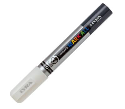 Marcatore a base d'acqua Graduate Mark All - punta tonda - 2 mm - bianco - Lyra - L6820001 - 4084900604762 - DMwebShop - 1