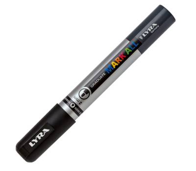 Marcatore a base d'acqua Graduate Mark All - punta tonda - 2 mm - nero - Lyra - L6820099 - 4084900604786 - DMwebShop - 1