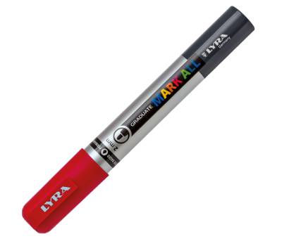 Marcatore a base d'acqua Graduate Mark All - punta tonda - 2 mm - rosso - Lyra - L6820018 - 4084900604809 - DMwebShop - 1