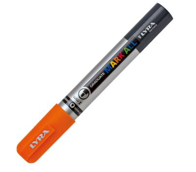 Marcatore a base d'acqua Graduate Mark All - punta tonda - 2 mm - arancione - Lyra - L6820013 - 4084900604946 - DMwebShop - 1