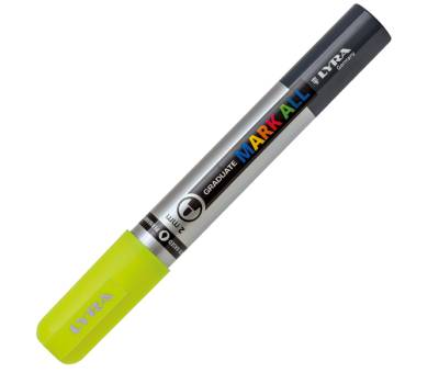Marcatore a base d'acqua Graduate Mark All - punta tonda - 2 mm - giallo fluo - Lyra - L6820304 - 4084900605042 - DMwebShop - 1