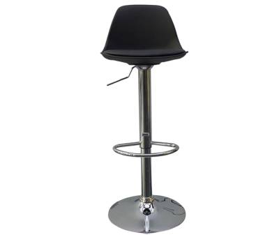 Sgabello Bobba - PPL acciaio cromato - 39 x 42 x 83-104 cm - nero - Paperflow - K700520 - 3660141230253 - DMwebShop - 1