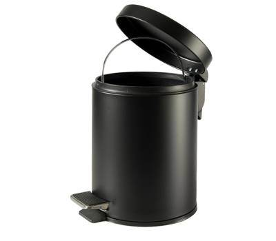 Pattumiera Premium - con pedale e vaschetta - 5 lt - nero satinato - Perfetto - 0446C - 8000957044630 - DMwebShop - 1