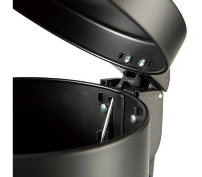 Pattumiera Premium - con pedale e vaschetta - 5 lt - nero satinato - Perfetto - 0446C - 8000957044630 - DMwebShop - 2