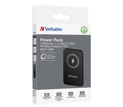 Power Bank Wireless Magnetico 10000 mAh - nero - Verbatim - 32245 - 23942322450 - DMwebShop - 2