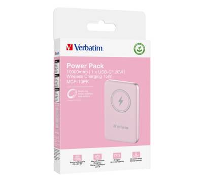 Power Bank Wireless Magnetico 10000 mAh - rosa - Verbatim - 32248 - 23942322481 - DMwebShop - 1