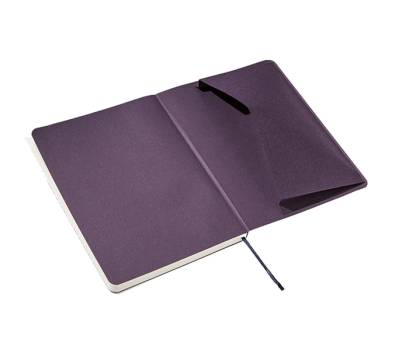 Taccuino EcoQua Plus - con elastico - rilegatura cucita - A5 - 5 mm - 80 fogli - righe - vino - Fabriano - 19621012 - 8001348220572 - DMwebShop - 2