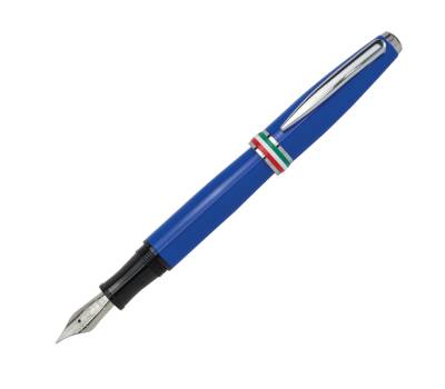 Penna stilografica Aldo Domani - punta M - fusto azzurro italia - Monteverde - J059733 - 80333597330 - DMwebShop - 1