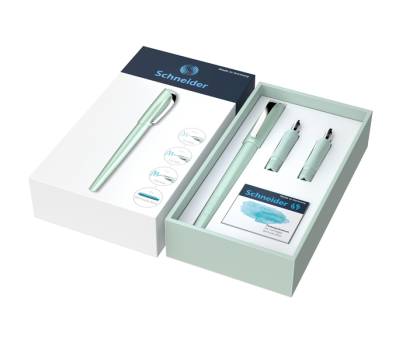 Set penna stilografica Callissima - 3 punte intercambiabili incluse - fusto verde menta - Schneider - P143811 - 4004675148131 - DMwebShop - 2