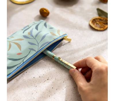 Pochette Botanical - per organiser - con zip - f.to A5 - Personal - menta - Filofax - 132817 - 5059145482955 - DMwebShop - 1