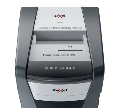 Distruggidocumenti Momentum XP418+ P4 EU - a frammenti - Rexel - 2021418XEU - 5028252625593 - DMwebShop - 2