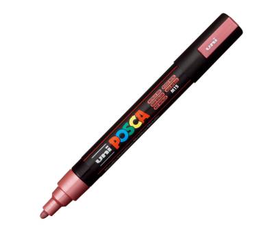 Marcatore Uni Posca PC5M - punta media 1,8 - 2,5 mm - colori assortiti metal - conf. 8 pezzi - Uni Mitsubishi - M PC5MM 8P - 8007404249211 - DMwebShop - 8