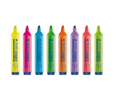 Evidenziatore Video - colori assortiti - boccia 168 pezzi - Tratto - F801500 - 8000825049316 - DMwebShop - 1
