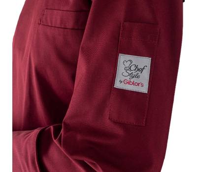 Giacca da cuoco Raul - a manica lunga - taglia L - bordeaux - Giblor's - Q8GX0105-U35-L - 8058045581666 - DMwebShop - 1