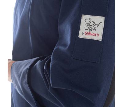 Giacca da cuoco Raul - a manica lunga - taglia XL - blu - Giblor's - Q8GX0105-Z48-XL - 8058045587682 - DMwebShop - 2