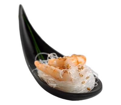 Ciotola a cucchiaio fingerfood - 14,5 x 4,5 x 1,5 cm - melamina - nero - Leone - T8166.Z - 8024112006110 - DMwebShop - 1