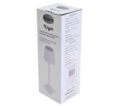 Lampada - da tavolo - a LED - 10 x 10 x 38 cm - alluminio-pmma - ruggine - King Collection - L1776621 - 8023755058159 - DMwebShop - 1