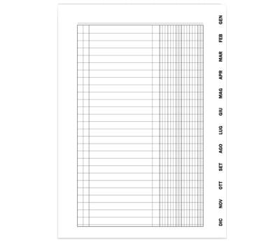 Registro scadenziario spiralato Gennaio-Dicembre - 10 pagine per mese - 24 x 17 cm - Data Ufficio - 2016N1363G - 8008842581239 - DMwebShop - 1