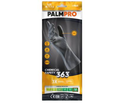 Guanti chemical Safety Palmpro 363 - taglia XL - nitrile - nero - Icoguanti - ND3632-XL(9) - ND3632/XL(9) - 8005830006569 - DMwebShop - 1