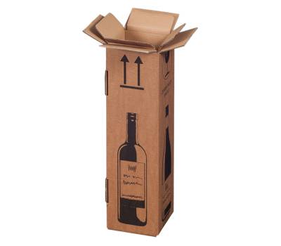 Scatola Wine Pack - per 1 bottiglia - 10,5 x 10,5 x 42 cm - conf. 20 pezzi - Bong Packaging - 222103020 - 4250414105853 - DMwebShop - 1