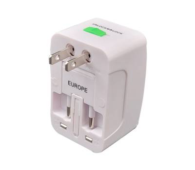 Adattatore da viaggio universale bianco - MKC - 492519362 - 8006012370713 - DMwebShop - 2