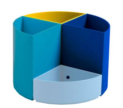 Portapenne modulare The Quarter Bee Blue - 12 x 12 x 8,3 cm - multicolore - Exacompta - 68202D - 9002490682026 - DMwebShop - 1