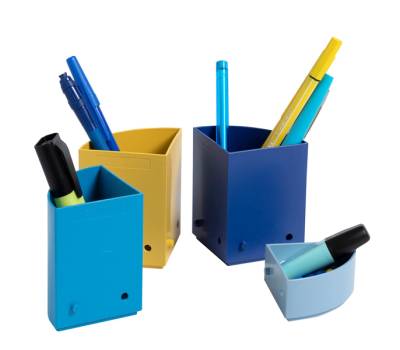 Portapenne modulare The Quarter Bee Blue - 12 x 12 x 8,3 cm - multicolore - Exacompta - 68202D - 9002490682026 - DMwebShop - 2