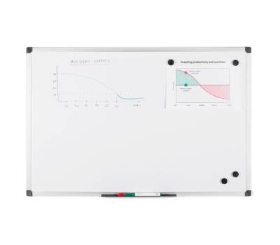 Lavagna magnetica - 100 x 200 cm - superficie in acciao laccato - cornice in alluminio - bianco - Starline - MA22759214-SL01-STL - 8025133121875 - DMwebShop - 2
