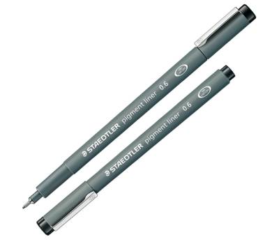 Pennarello Pigment Liner 308 - nero - 0,6 mm - conf. 10 pezzi - Staedtler - 308 06-9 - 4007817308363 - DMwebShop