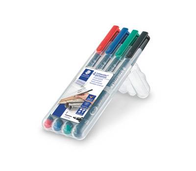 Pennarello Astucci Lumocolor permanent 318 - punta 6 mm - colori assortiti - Staedtler - 318WP4 - 4007817310809 - DMwebShop