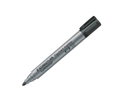 Marcatore Lumocolor Flipchart 356 - a base d'acqua - punta tonda - 2 mm - nero - conf. 10 pezzi - Staedtler - 3569 - 4007817356029 - DMwebShop